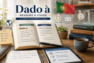 Dado &agrave; meaning explained Portuguese grammar guide for beginners with English translation