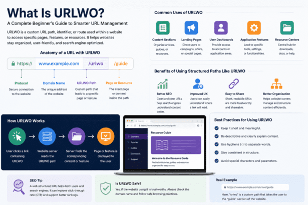 URLWO custom URL path example shown in website address structure