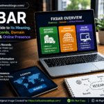 FKBAR business records, domain information, and online presence overview with professional research workspace illustration.