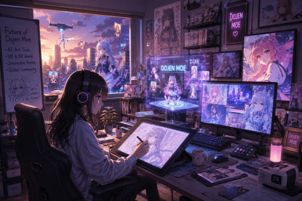 Doujin Moe digital art aesthetic illustration with anime-style creative visuals
