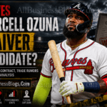 Braves Marcell Ozuna Waiver Candidate featured image showing Marcell Ozuna with contract details, trade rumors, latest news, performance analysis, and future outlook for the Atlanta Braves.
