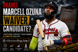 Braves Marcell Ozuna Waiver Candidate featured image showing Marcell Ozuna with contract details, trade rumors, latest news, performance analysis, and future outlook for the Atlanta Braves.