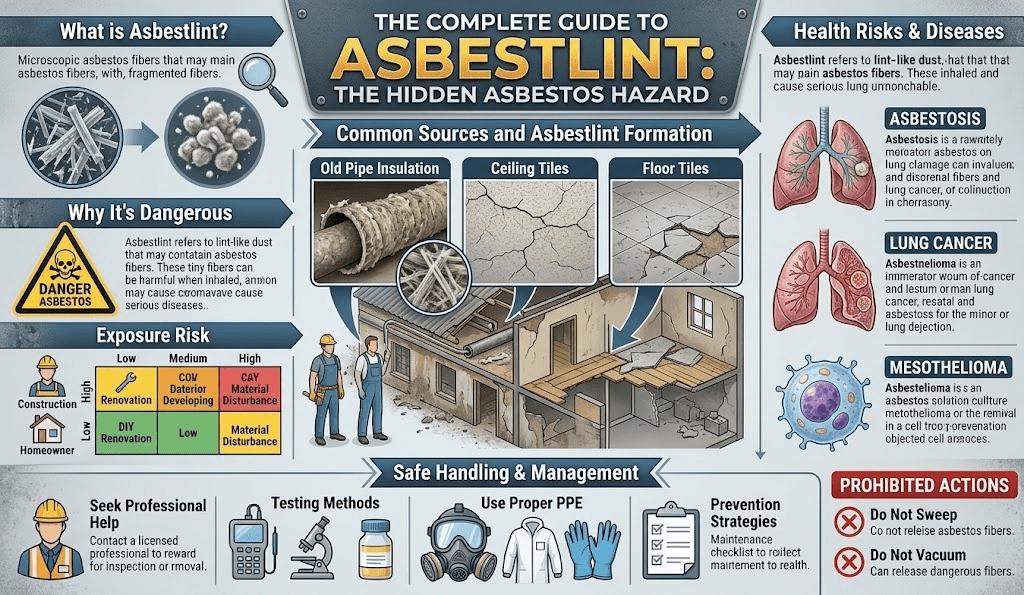 Damaged old building materials releasing asbestos particles