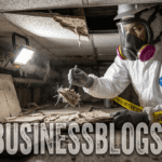 Asbestlint asbestos dust fibers close-up in air