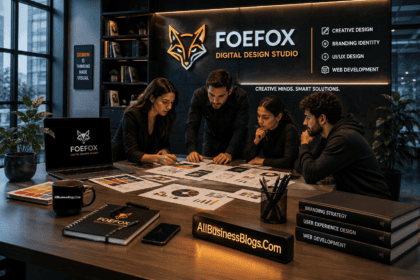Foefox digital design studio team collaborating on branding, UI/UX design, website development, and creative business solutions in a modern workspace.